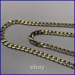 9ct Gold Curb Chain 24.8 in length 4.5mm in width of solid gold Chain