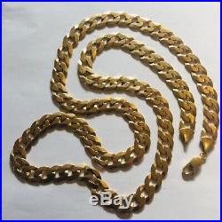 9ct Gold Curb Chain 74.71g 31 inches Hallmarked