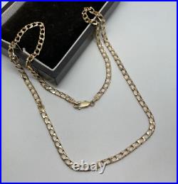 9ct Gold Curb Chain 9ct Yellow Gold Hallmarked 19 inch 3.5mm Chain Necklace
