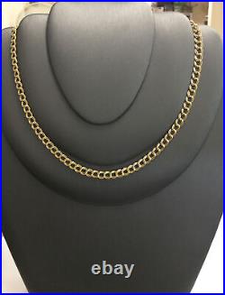 9ct Gold Curb Chain Double Curb Link Hallmarked 18 Inch (46cm) 7.6 Grams
