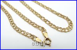 9ct Gold Curb Chain Double Link Hallmarked 3 grams 18'' with gift box