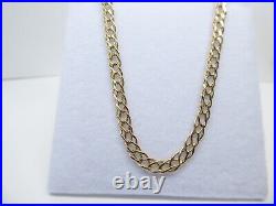 9ct Gold Curb Chain Double Link Hallmarked 3 grams 18'' with gift box