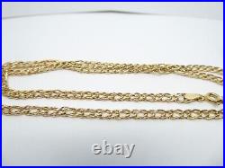 9ct Gold Curb Chain Double Link Hallmarked 3 grams 18'' with gift box