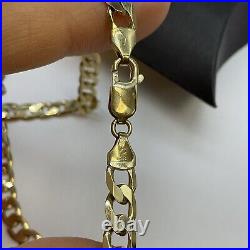 9ct Gold Curb Chain Gents Curb Chain 18 Yellow Gold Necklace 5mm Solid Gold