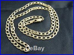 9ct Gold Curb Chain, Kids / Womens, Mens 19.5 / 49cm Long / 8.9g