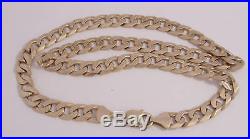 9ct Gold Curb Chain Length 20 59.8gm 0.9cm Wide Secondhand