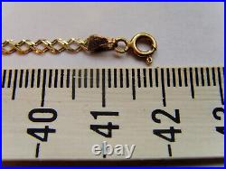 9ct Gold Curb Chain Nice Double Link Design 16.5 Inch or 42cm Length Hallmarked