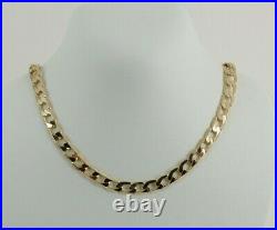 9ct Gold Curb Chain Solid Link Hallmarked 20 Inch 15.4 grams with gift box