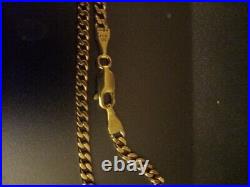 9ct Gold Curb Chain Solid Link Hallmarked 7.5'' 1.8 grams Bracelet 3mm width