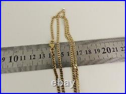 9ct Gold Curb Chain Solid Link Hallmarked 8.9 grams 20.5'' with gift box