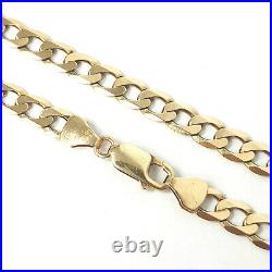 9ct Gold Curb Chain Solid Links Yellow HALLMARKED 5.8mm Wide 24 Inches 24.3g