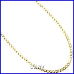 9ct Gold Curb Chain Solid Thin Links Ladies 2.0mm Wide Various Lengths