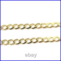 9ct Gold Curb Chain Solid Thin Links Ladies 2.0mm Wide Various Lengths