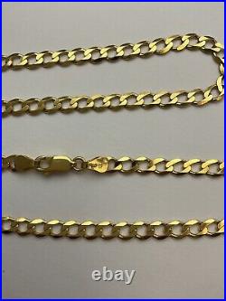 9ct Gold Curb Chain UK Hallmarked Yellow Gold 20 9CT GOLD NECKLACE