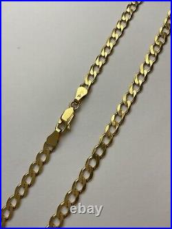 9ct Gold Curb Chain UK Hallmarked Yellow Gold 20 9CT GOLD NECKLACE