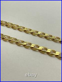 9ct Gold Curb Chain UK Hallmarked Yellow Gold 20 9CT GOLD NECKLACE