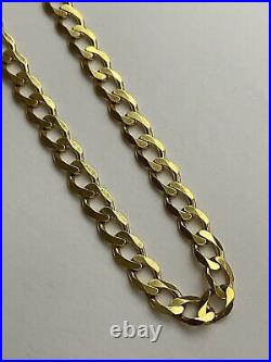 9ct Gold Curb Chain UK Hallmarked Yellow Gold 20 9CT GOLD NECKLACE
