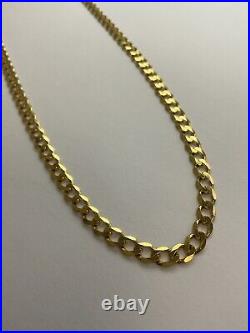 9ct Gold Curb Chain UK Hallmarked Yellow Gold 20 9CT GOLD NECKLACE