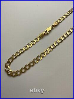 9ct Gold Curb Chain UK Hallmarked Yellow Gold 20 9CT GOLD NECKLACE