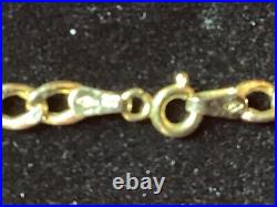 9ct Gold Curb Chain t-bar Necklace 45cm