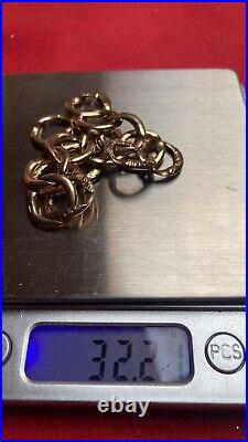 9ct Gold Curb Link Belcher chain 21 grams