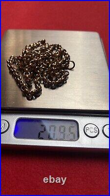 9ct Gold Curb Link Belcher chain 21 grams