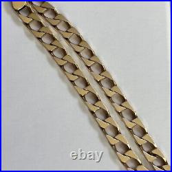 9ct Gold Curb Link Bracelet 11.28g Heavy Italian 21cm UnOaerre Hallmarked 9k 375