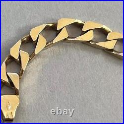 9ct Gold Curb Link Bracelet 11.28g Heavy Italian 21cm UnOaerre Hallmarked 9k 375