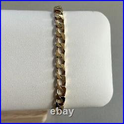 9ct Gold Curb Link Bracelet 11.28g Heavy Italian 21cm UnOaerre Hallmarked 9k 375