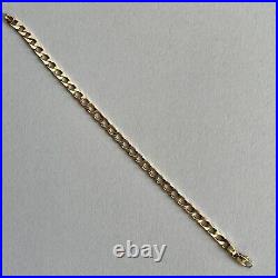 9ct Gold Curb Link Bracelet 11.28g Heavy Italian 21cm UnOaerre Hallmarked 9k 375