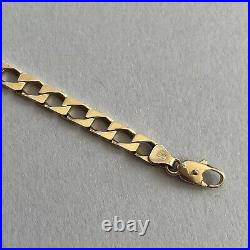 9ct Gold Curb Link Bracelet 11.28g Heavy Italian 21cm UnOaerre Hallmarked 9k 375