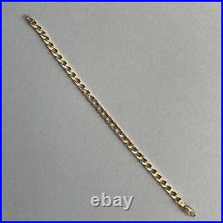 9ct Gold Curb Link Bracelet 11.28g Heavy Italian 21cm UnOaerre Hallmarked 9k 375