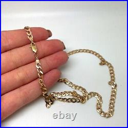 9ct Gold Curb Link Chain 9k Yellow Gold Hallmarked Curb Chain 19 Inch 4mm