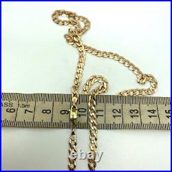 9ct Gold Curb Link Chain 9k Yellow Gold Hallmarked Curb Chain 19 Inch 4mm