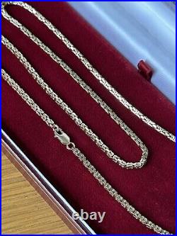 9ct Gold Curb Link Chain Necklace 16.57g Hallmarked 22 Long In Perfect Conditio