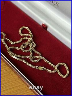 9ct Gold Curb Link Chain Necklace 16.57g Hallmarked 22 Long In Perfect Conditio