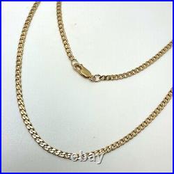 9ct Gold Curb Link Chain Necklace 9k Yellow Gold Hallmarked 3mm 19 Necklace