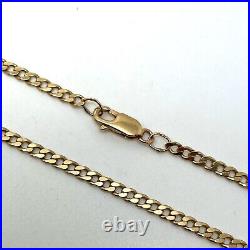 9ct Gold Curb Link Chain Necklace 9k Yellow Gold Hallmarked 3mm 19 Necklace