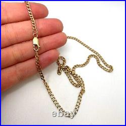 9ct Gold Curb Link Chain Necklace 9k Yellow Gold Hallmarked 3mm 19 Necklace