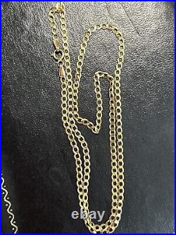 9ct Gold Curb Necklace New 3grams