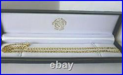 9ct Gold Curb Solid Link Chain Hallmarked 20'' Inch 11.4 grams with Gift Box