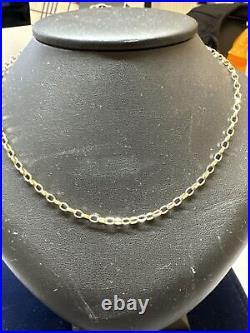 9ct Gold Diamond Cut Belcher Chain Solid Length 18 3mm Wide 4.8gms