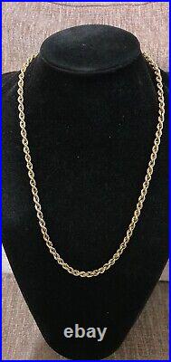 9ct Gold Diamond Cut Rope Chain 25'' Inches Width 5mm Thick (Hallmark)