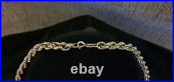 9ct Gold Diamond Cut Rope Chain 25'' Inches Width 5mm Thick (Hallmark)