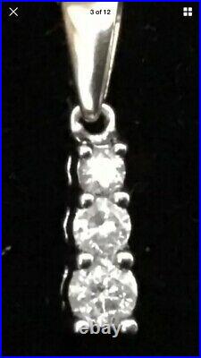 9ct Gold Diamond Pendant And Chain Necklace