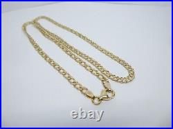 9ct Gold Double Curb Link Chain Hallmarked 8.4grams 18 3/4'' with Gift Box