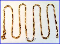 9ct Gold Figaro Chain 18 Inch 46cm Length Hallmarked