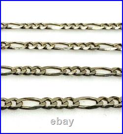 9ct Gold Figaro Chain 9K Yellow Gold Figaro Link Chain 24 Inch Long Unisex Chain