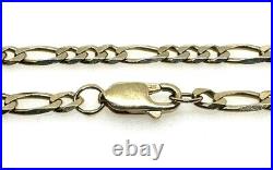 9ct Gold Figaro Chain 9K Yellow Gold Figaro Link Chain 24 Inch Long Unisex Chain