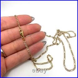 9ct Gold Figaro Chain Necklace 9ct Yellow Gold Hallmarked 2mm Chain 30 Inch